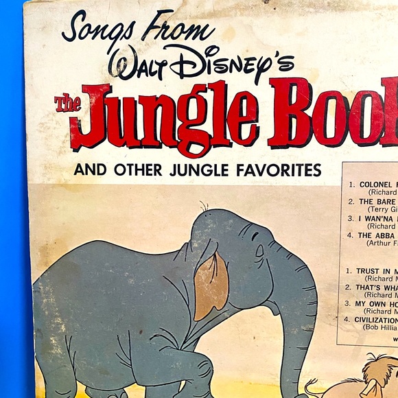 WALT DISNEY PRESENTS SONGS FROM THE JUNGLE BOOK DISNEYLAND VINYL RECORD 1967 - Picture 11 of 16